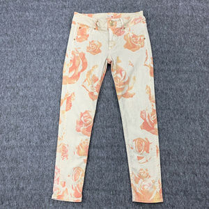 Hudson Collin Skinny Crop Jean 28 Floral Bloom